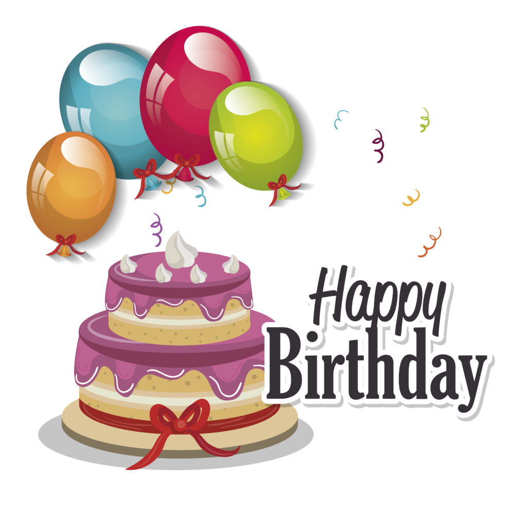 happy birthday cake isolated icon design, vector illustration graphic